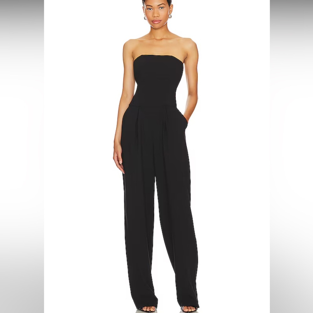 L'Academie Classic Black Strapless Jumpsuit